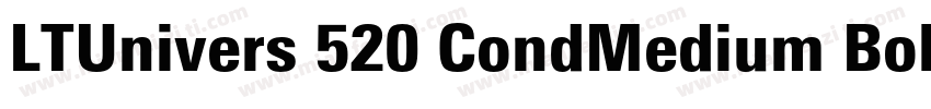 LTUnivers 520 CondMedium Bold字体转换